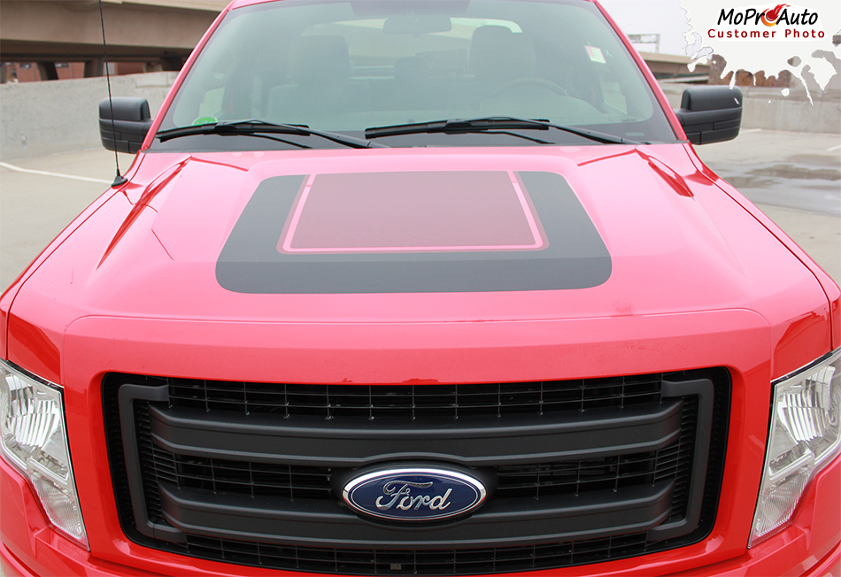 2015, 2016, 2017, 2018, 2019, 2020 Ford F-Series F-150 Vinyl Graphics Stripes and Decals Kit Tremor FX Appearance Package Hood by MoProAuto Pro Design Series