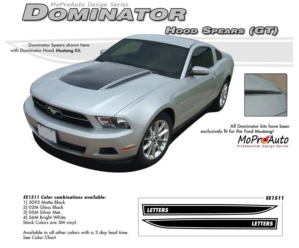 BOSS DOMINATOR Ford Mustang - MoProAuto Pro Design Series Vinyl Graphics and Decals Kit
