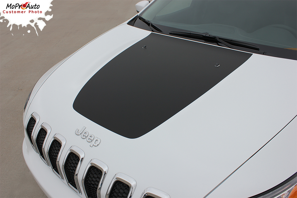 T-HAWK Jeep Cherokee Hood Graphic - MoProAuto Pro Design Series Vinyl Graphics, Stripes and Decals Kit