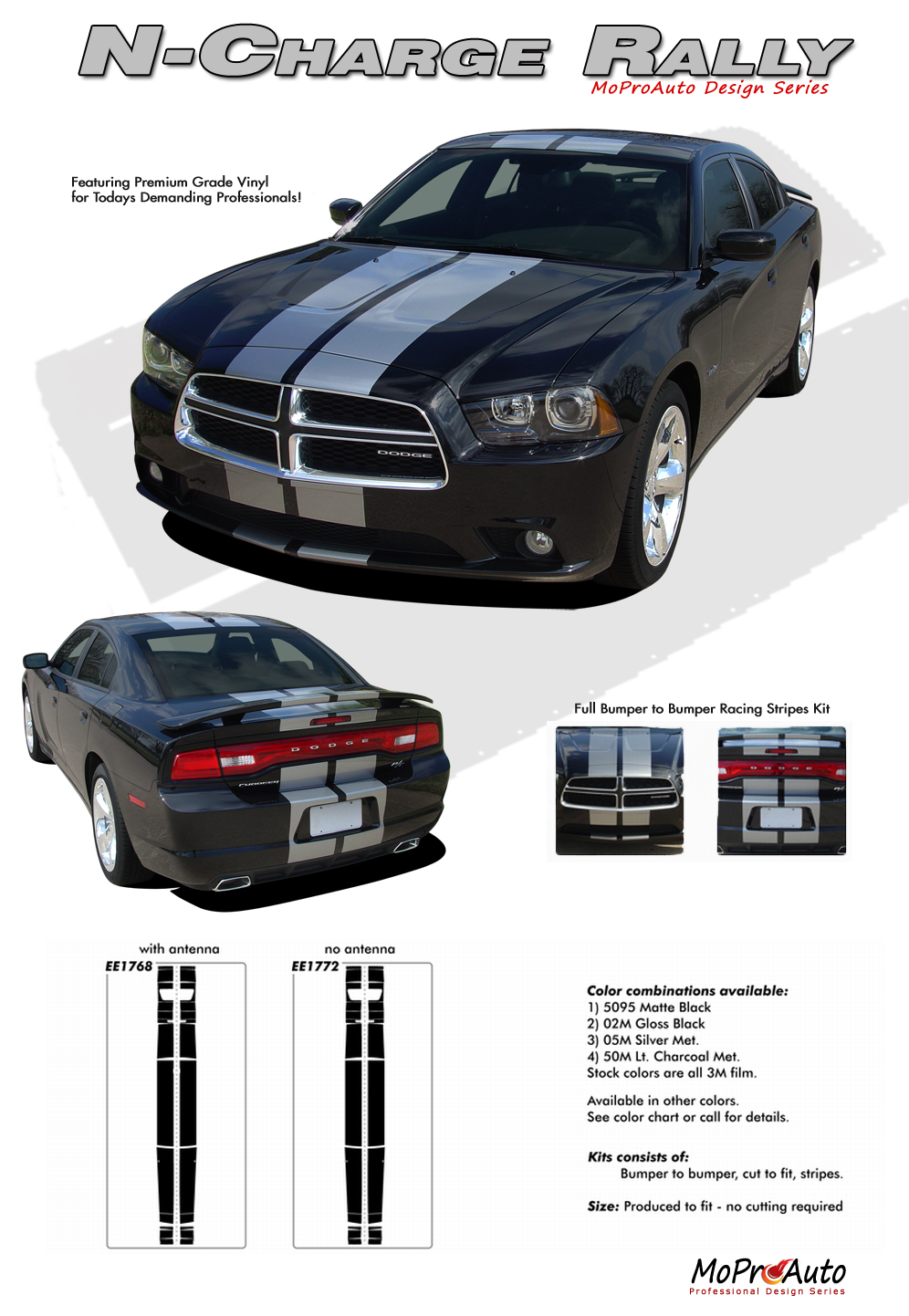 2011 2012 2013 2014 NCHARGE RALLY Vinyl Graphics Racing Stripes Kit