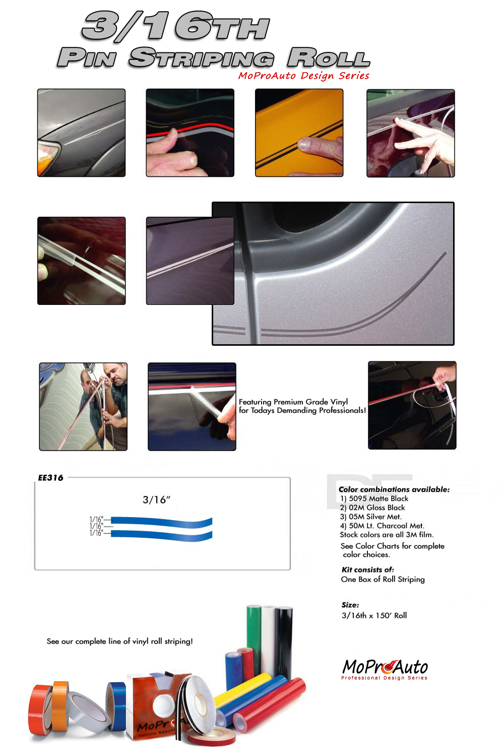 Professional Vinyl Pin Striping Rolls