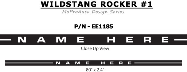 Mustang WILDSTANG ROCKER 1 : 2005 2006 2007 2008 2009 2010 2011 2012 2013 2014 Ford Mustang Rocker Panel Stripes - MoProAuto Pro Design Series Vinyl Graphics and Decals Kit