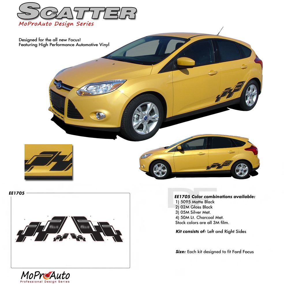 SCATTER Ford Focus Vinyl Graphics, Stripes and Decals Set