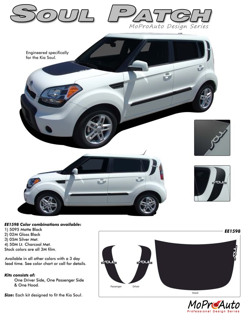 SOUL PATCH KIA SOUL - MoProAuto Pro Design Series Vinyl Graphics and Decals Kit