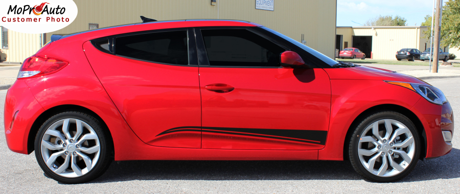 Strike Vinyl Graphics Kit Engineered to fit the 2011 2012 2013 2014 2015 2016 2017 2018 Hyundai Veloster - Vinyl Graphics, Stripes and Decals Kit by MoProAuto