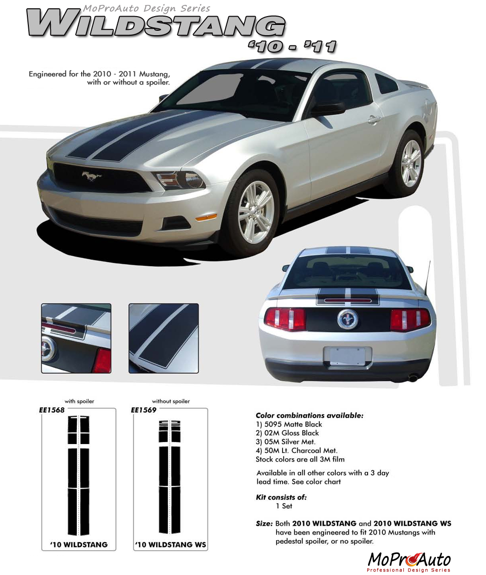WILDSTANG Ford Mustang - MoProAuto Pro Design Series Vinyl Graphics, Stripes and Decals Kit