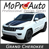 Featuring our MoProAuto Pro Design Series Vinyl Graphic Decal Stripe Kits for 2011-2020 and 2021 Jeep Grand Cherokee Model Years