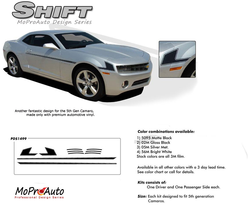 Chevy Camaro SHIFT Vinyl Graphics, Stripes and Decals Set