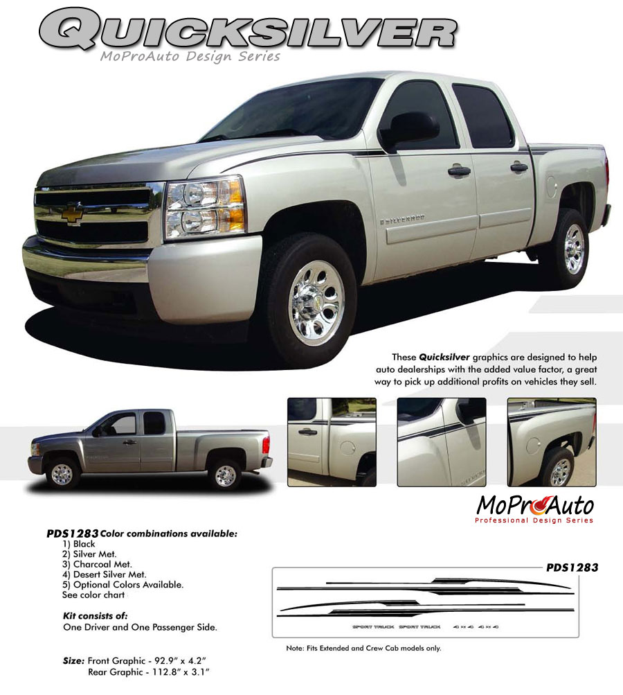 CHEVY QUICKSILVER - MoProAuto Pro Design Series Vinyl Graphics and Decals Kit