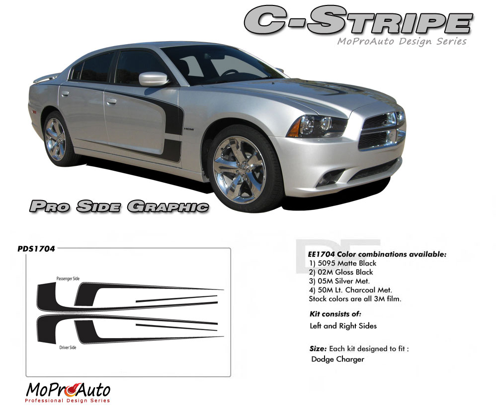 Dodge Charger C STRIPE Vinyl Graphics, Stripes and Decals Set