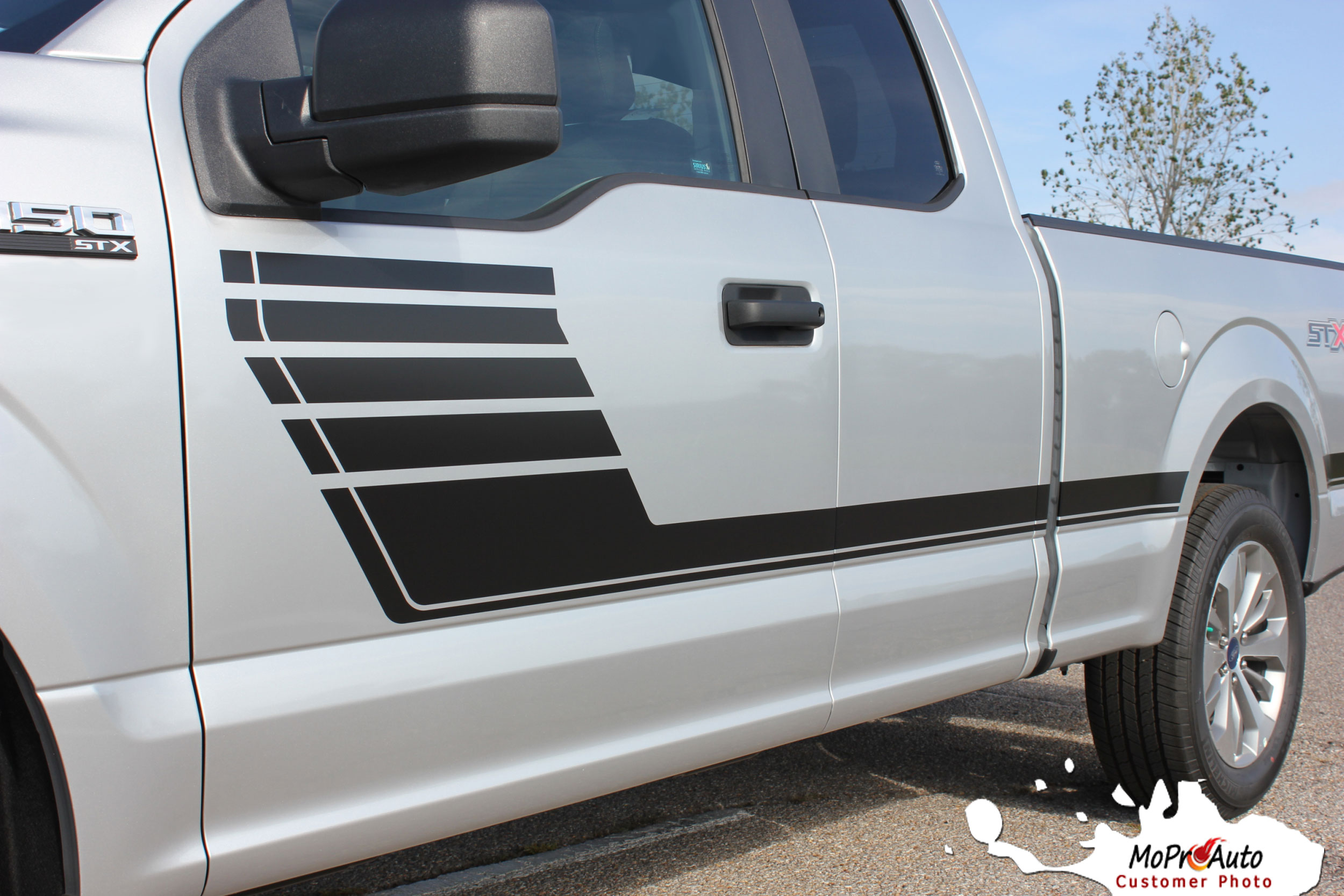 2021, 2022, 2023 SPEEDWAY Special Edition Ford F-Series F-150 Door Hockey Stick Appearance Package Vinyl Graphics and Decals Kit by MoProAuto Pro Design Series
