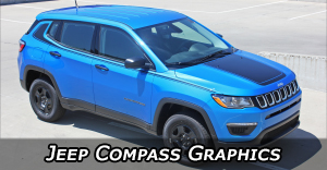Jeep Compass Stripes, Jeep Compass Vinyl Graphics, Jeep Compass Hood Decals and Body Striping Kits