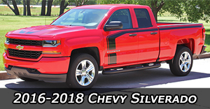 2016 2017 2018 Chevy Silverado Vinyl Graphics Decals Stripe Package Kits