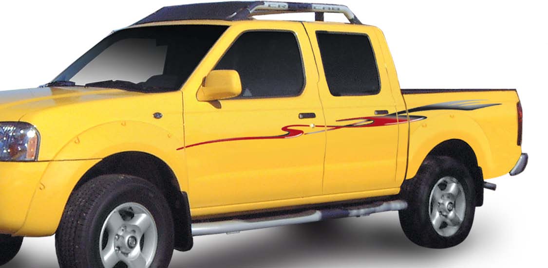 WINGS : Vinyl Graphics Decals Stripes Kit (Universal Fit Shown on Ninssan Frontier)