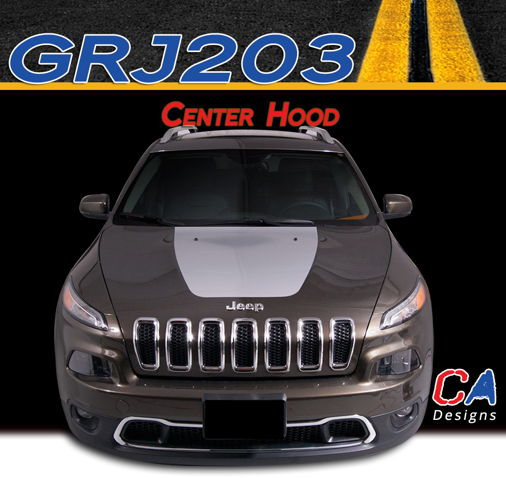 2015 Jeep Cherokee Center Hood Vinyl Stripe Kit - MoProAuto | Vinyl Graphics Decals Stripes