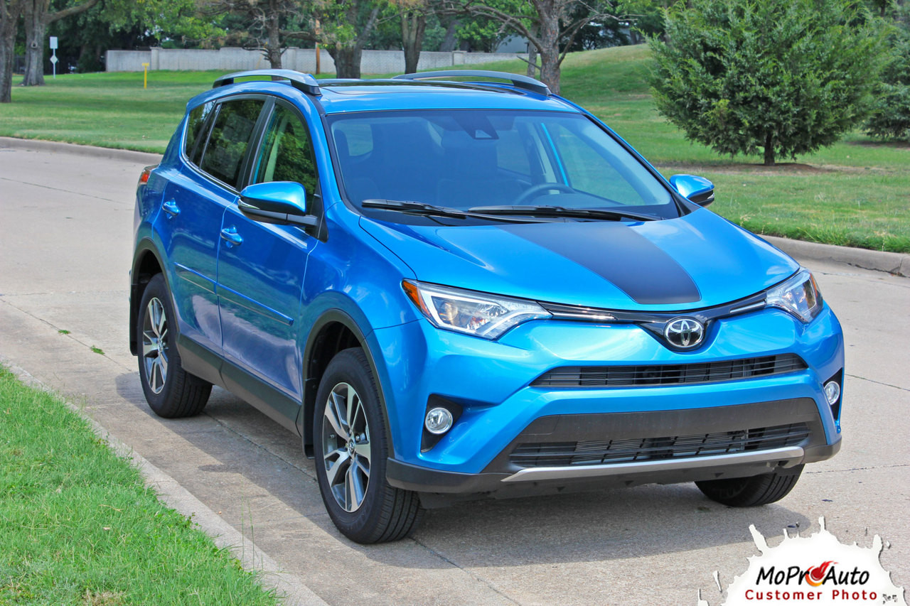 RAVAGE HOOD - Toyota RAV4 3M 1080 Vinyl Graphics, Stripes and Decals Package by MoProAuto Pro Design Series