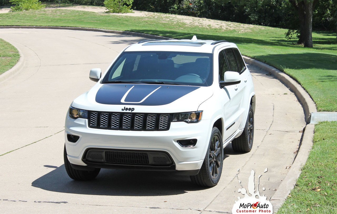 TRAIL HOOD Jeep Grand Cherokee Hood Graphic - MoProAuto Pro Design Series Vinyl Graphics, Stripes and Decals Kit