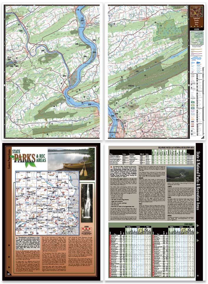 Pennsylvania All-Outdoors Atlas sample pages