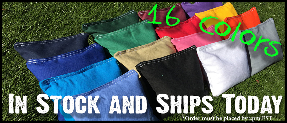 In Stock Cornhole Toss Bags Our cornhole toss bags are in stock and ready to ship!
