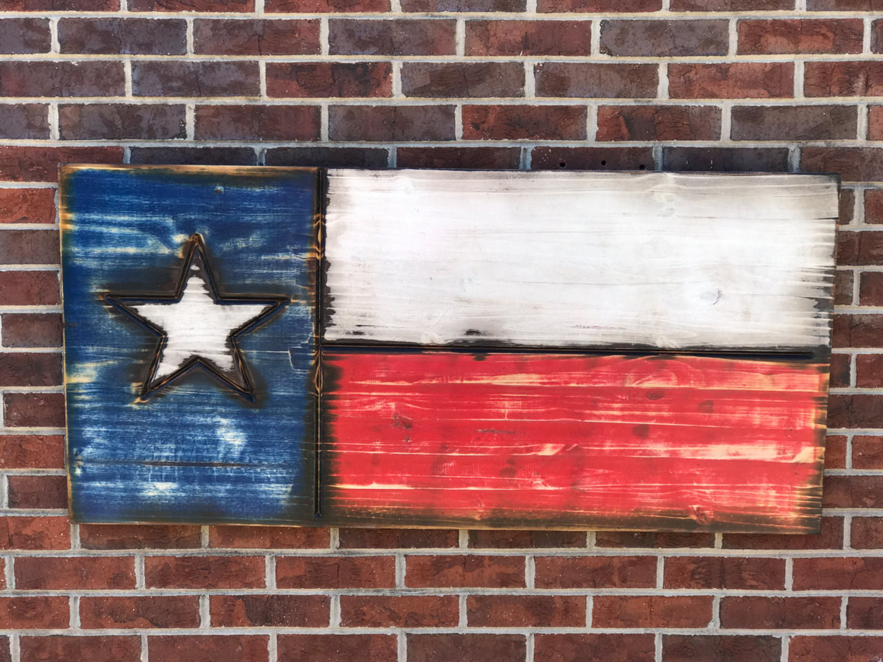 Engraved Rustic Texas Flag Engraved Rustic Texas Flag