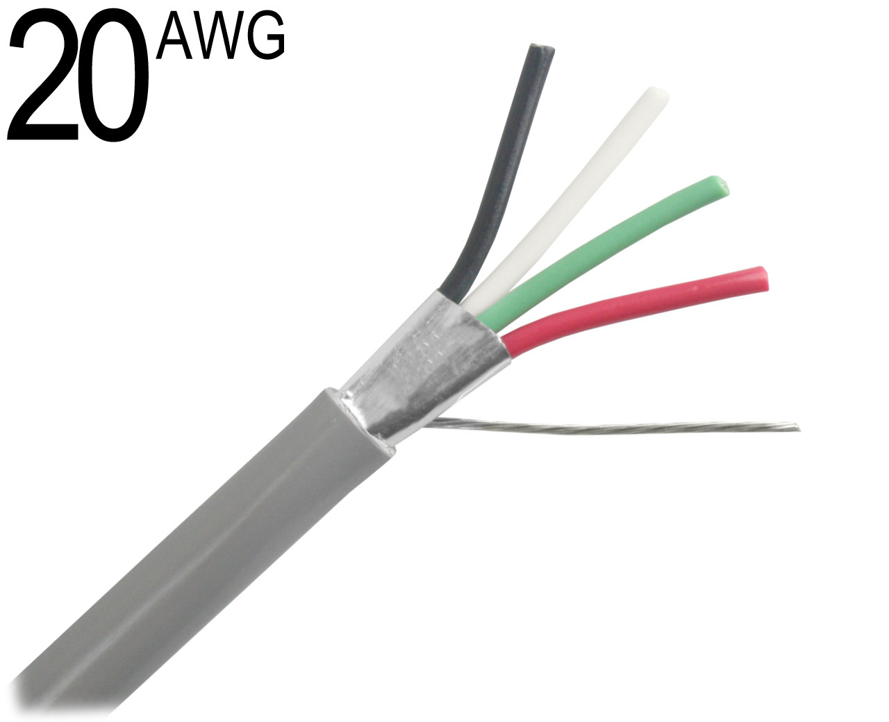 Shielded Multiconductor Cable, 20 AWG