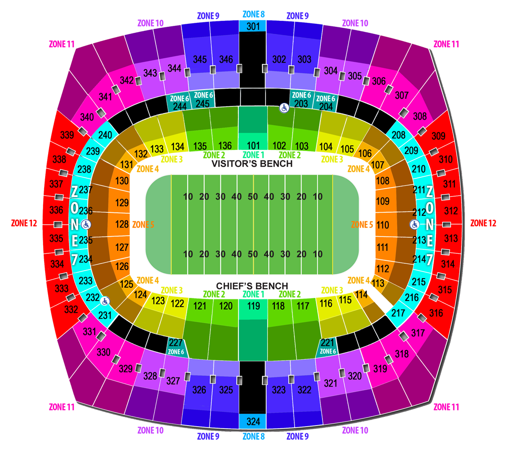 Seating Chart For Arrowhead Stadium