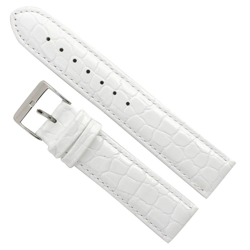 white leather strap