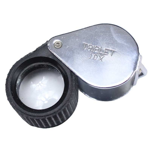 Jewelers 10x Chrome Triplet Loupe with Grip 18mm