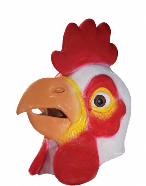 Chicken Deluxe Latex Animal Mask - The Costume Shoppe