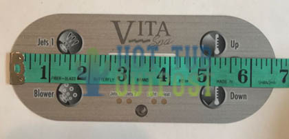 Vita Spa Topside Control Panel Overlay 109258 6 Buttons