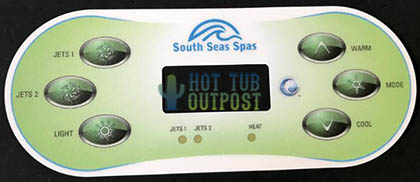11-0145 south seas spa control panel overlay