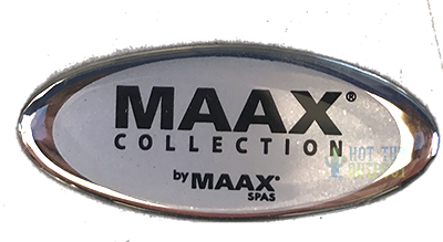 maax collection spa panel overlay 2 inch logo