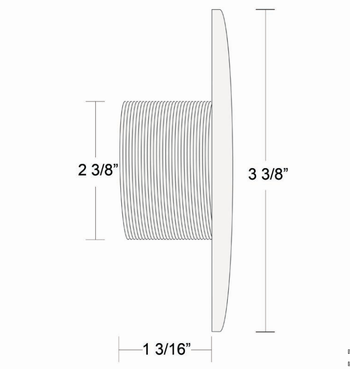 measurements jet wall fitting