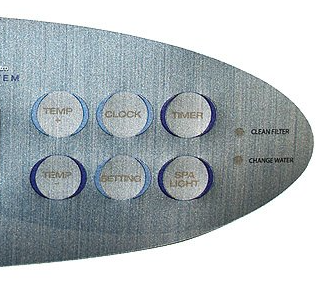 right side buttons on Marquis Spa control panel overlay