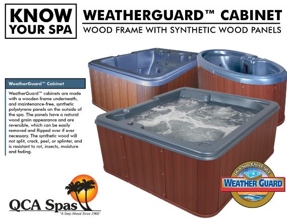 Stargazer hot tub with Weatherguard cabinet QCA