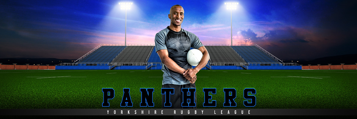 Panoramic Team Banner Photoshop Sports Template - Home Turf - Rugby