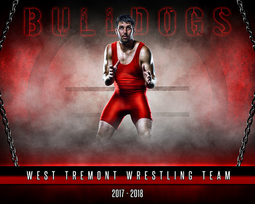 Sports Poster Photo Template - Fantasy Wrestling - Photoshop Sports