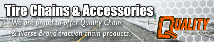 Tire Chains & Accessories - We are proud to offer Quality Chain & Norse Brand traction chain products.