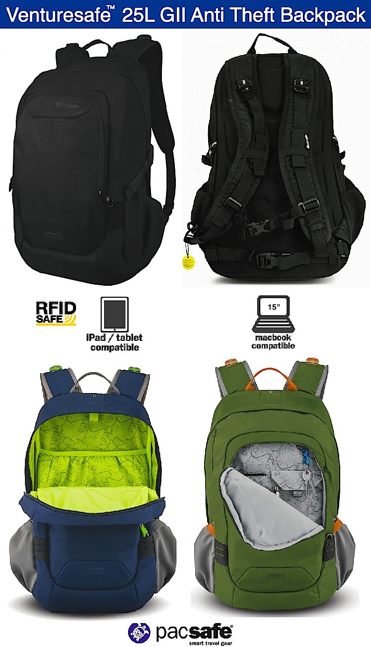 pacsafe venturesafe 25l gii travel daypack