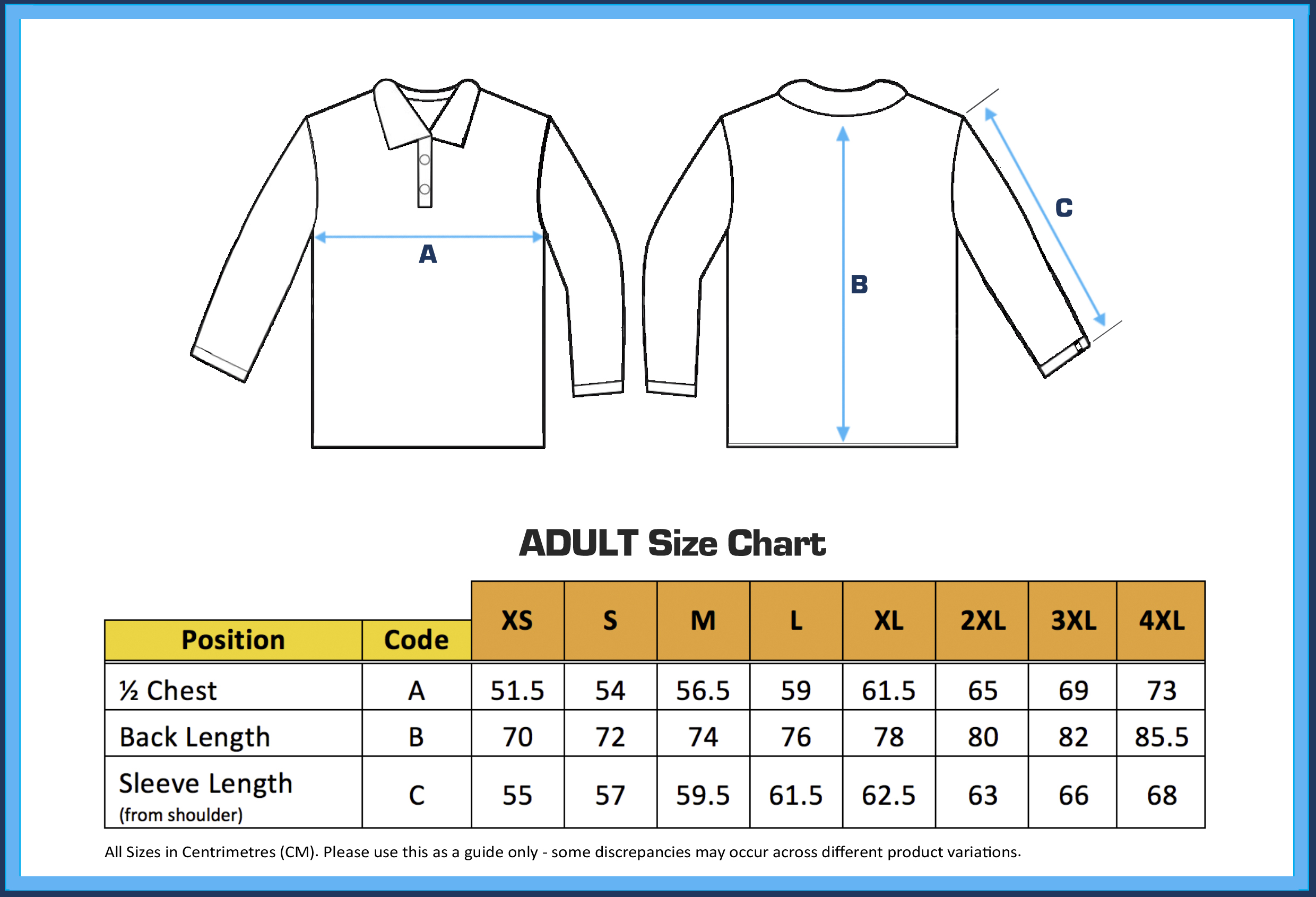 Long Sleeve Dress Shirt Size Chart