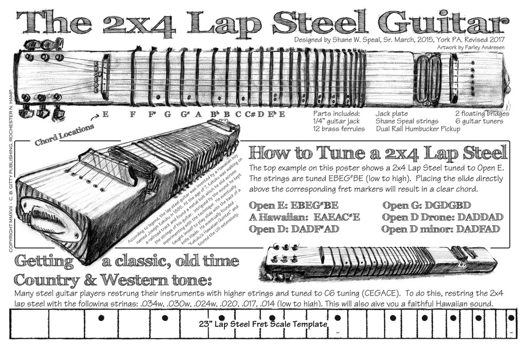 2x4 Lap Steel Guitar Kit the DIY Slide Guitar You supply the 2x4