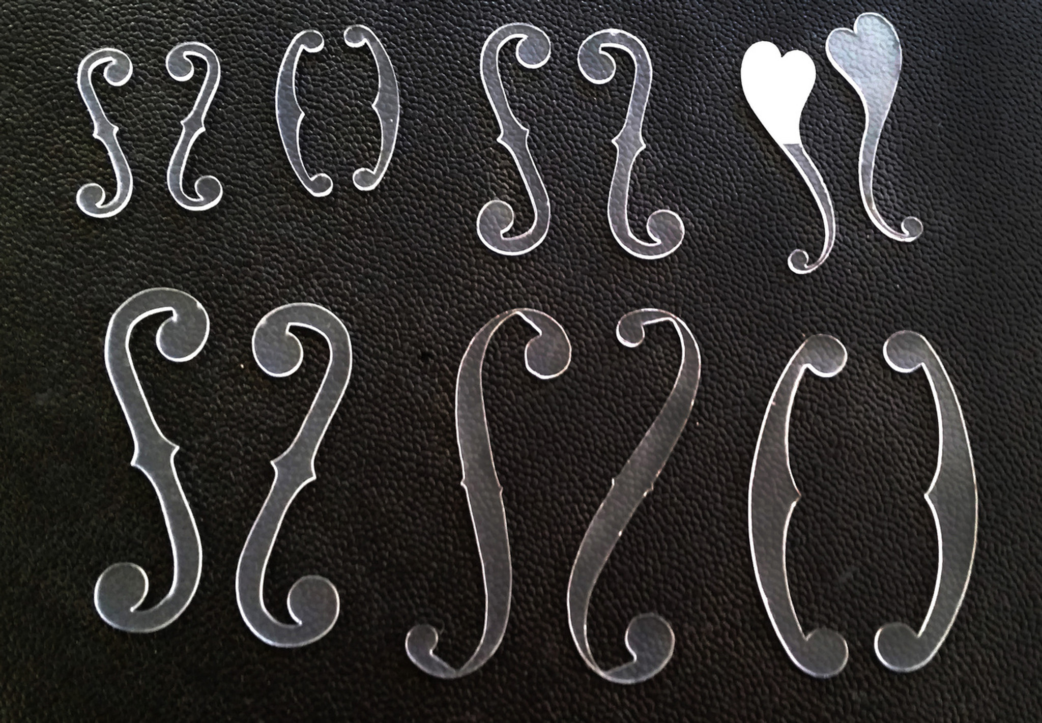 14pc. set of Fhole Stencil Cutouts use as decorative elements or