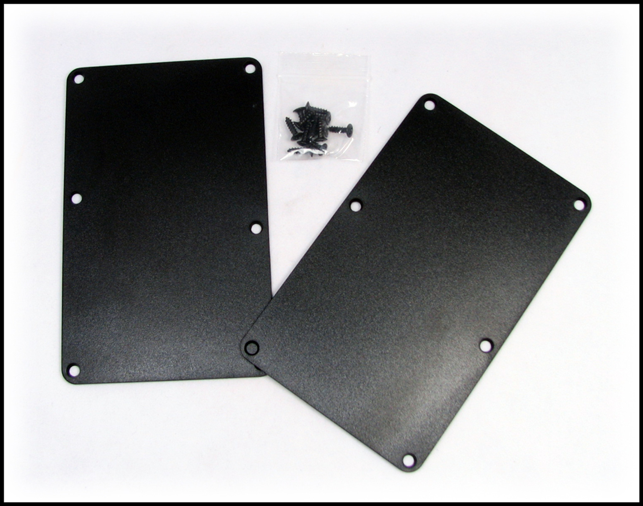 2pc. Black Plastic Cover Plates with Screws C. B. Gitty Crafter Supply