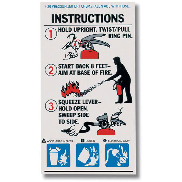 abc fire extinguisher instructional