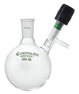 schlenk flask round bottom 90 chem cap valve safety emporium