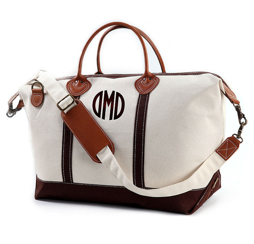 Haley Canvas & Leather Weekender - Brown Haley Canvas & Leather Weekender - Brown