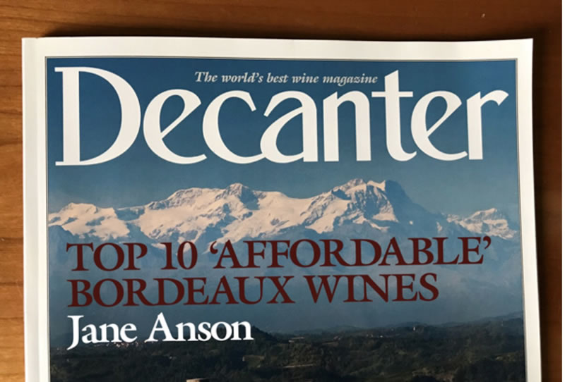 Decanter - Jane Anson’s top 10 ‘affordable’ Bordeaux wines