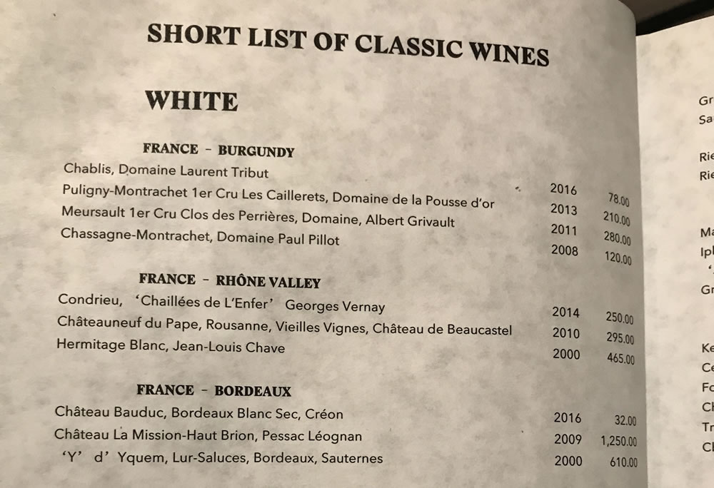 Short Classic Wines