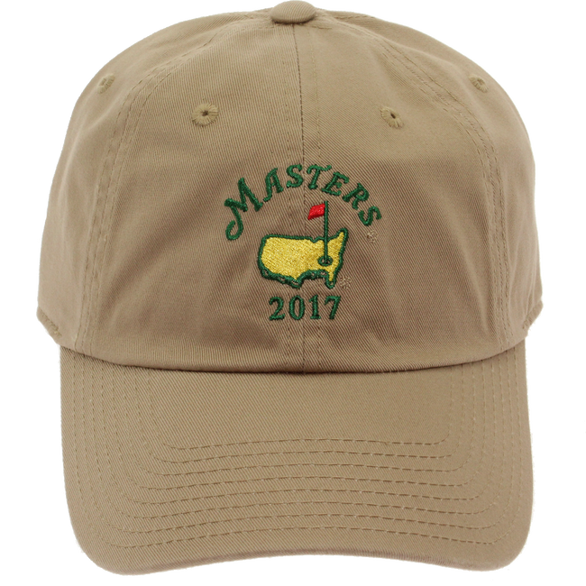 2017 Masters Hat with Date - Khaki Front Shot
