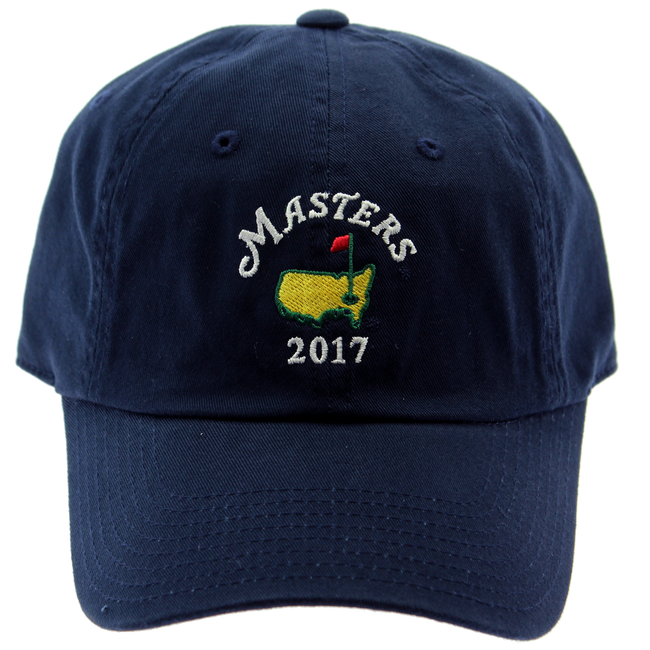 2017 Dated Masters Navy Caddy Small Logo Hat - Circular Logo